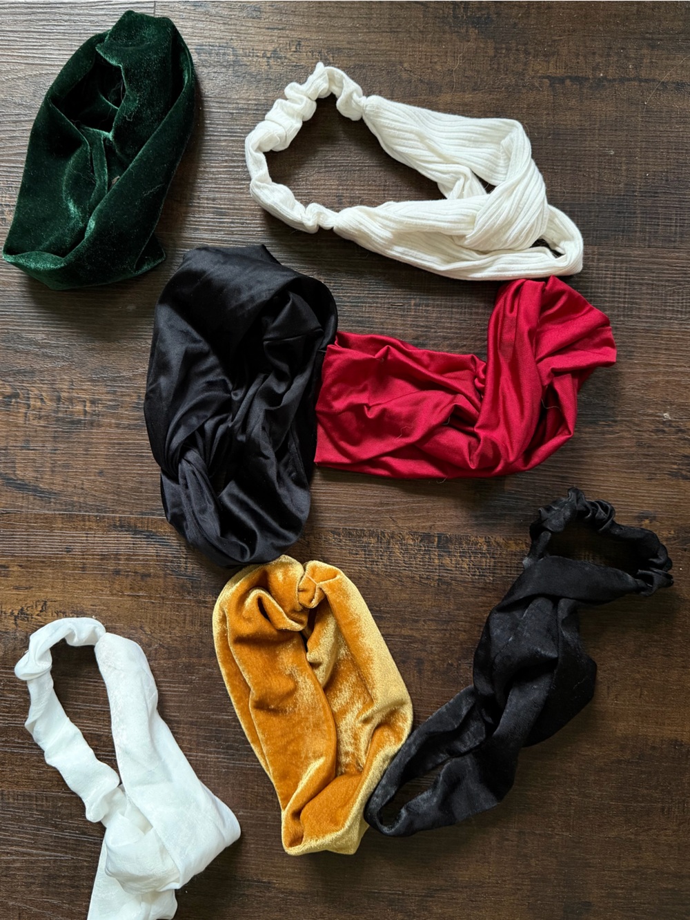 Assorted Velvet and Satin Twist Headbands - Multi-Color Pack